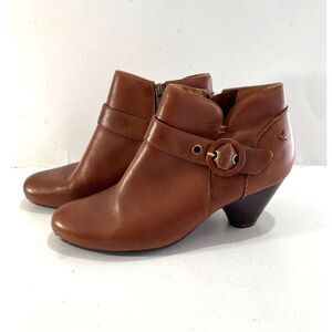 Pikolinos leather bootie western boots buckle brown casual winter women 9.5